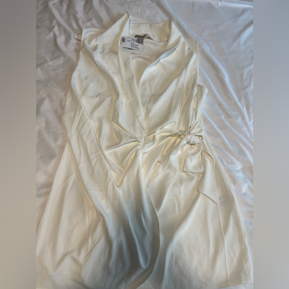 H&M White Wrap Dress
